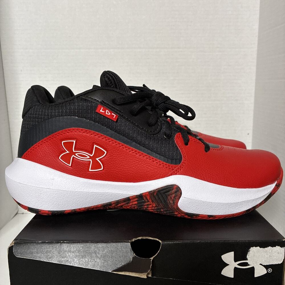 Under Armour UA Lockdown 7 Shoes Men’s Size 10 Red Black Basketball 3028512-600